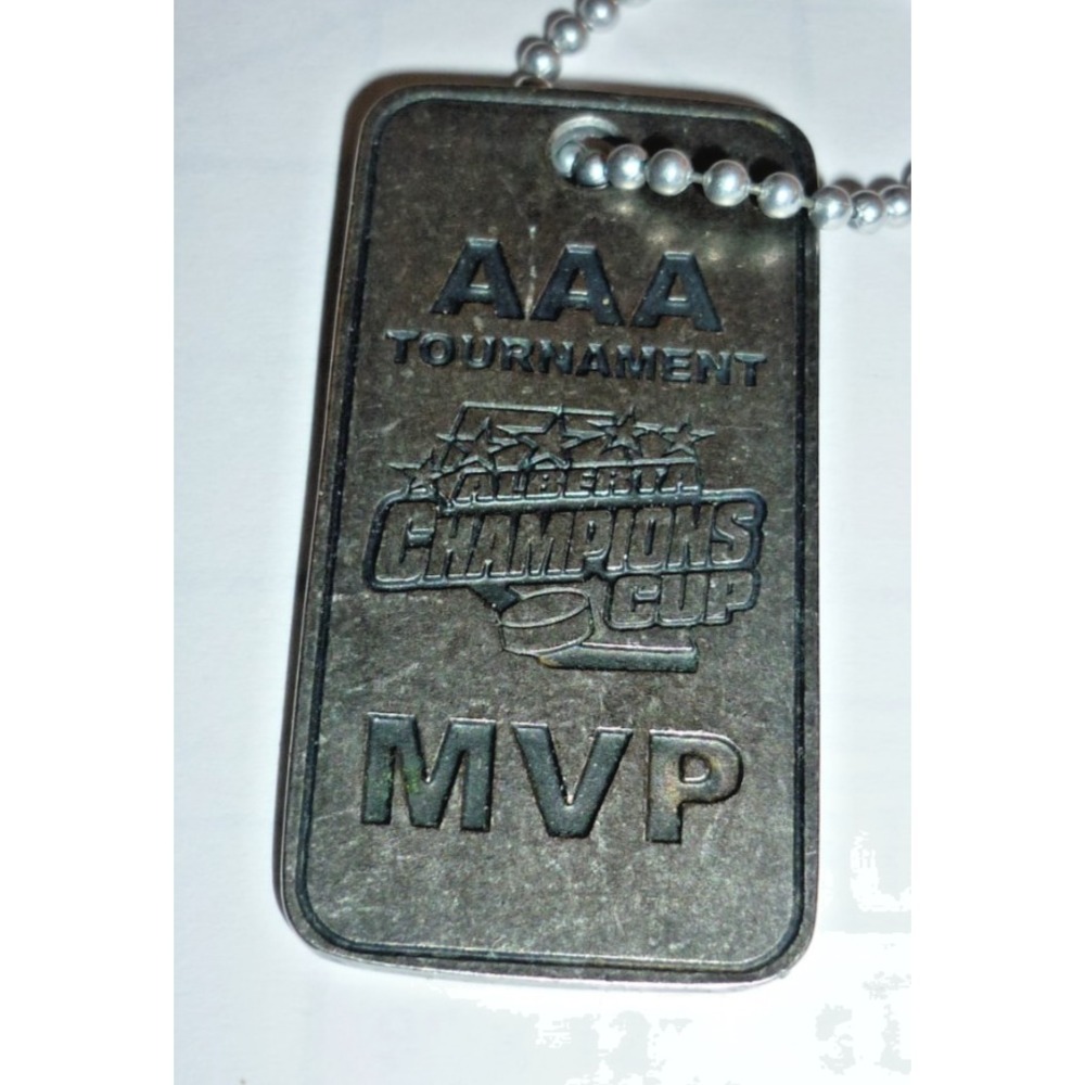 AAA Tournament Alberta Champions Cup MVP Metal Tag Necklace‎ Chain